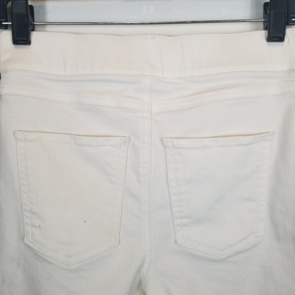 SPANX Jean-ish Ankle Skinny Pants White Charcoal Side Stripe Size Small - Picture 6 of 9